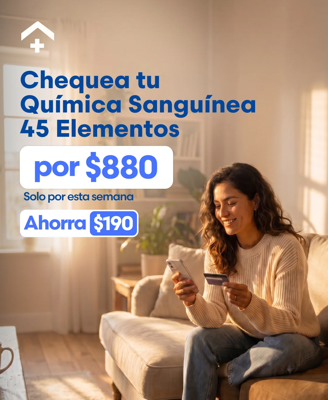 Química Sanguínea de 45 elementos en la comodidad de tu hogar